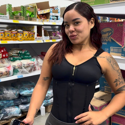 Chaleco Abdomen Bajo | Reduce 2 Tallas al Instante y Corrige Postura Negro